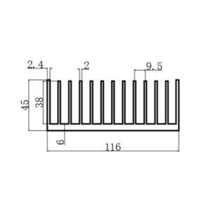 120x7mm Thin Aluminum Heatsink & Radiator – Ultra-Thin Cooling Plate profile for Electronics