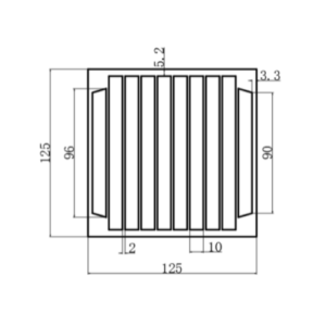 125x125mm Square Tube High-Difficulty Aluminum Heatsink – Innovative Cooling for Complex Systems