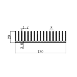 130x29mm Aluminum Heatsink – Chip-Electronics- LED-LCD Compact Efficiency Cooling Solution