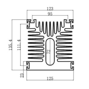 135.4x125mm Heavy-Duty Relay Solid-State Aluminum Heatsink – Rugged Cooling for Relay Applications