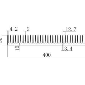 400x50mm Large Aluminum Heatsink – High-Performance Cooling for Industrial Devices Inverter Welding Amplifier Electronics