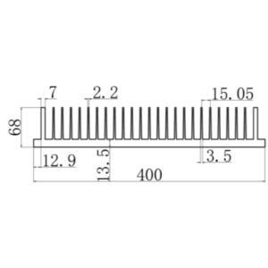 400x68mm Large Aluminum Heatsink – High-Performance Cooling for Power Electronics & Industrial Applications