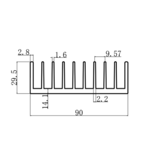 90x30mm Aluminum Heatsink – Advanced Thermal Management for High-Efficiency Devices